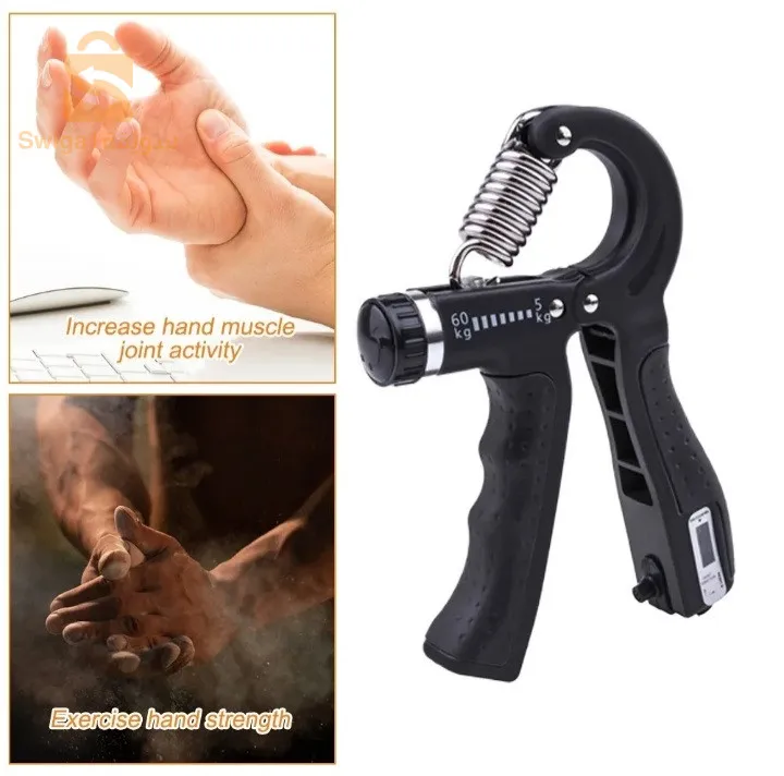 Kit de renforcement de la poignée (5 Pieces) entraîneur de force de préhension, entraînement de l'avant-bras, réglables, renforcement des doigts, anneau et balle anti-stress avec sac de transport مجموعة تقوية قبضة اليد (5 قطع)