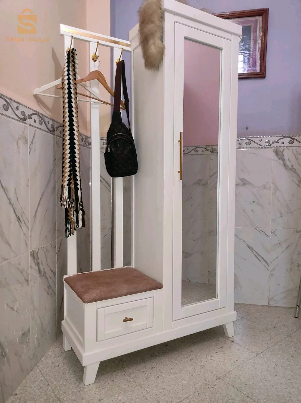 porte chaussures Bois rouge 1er choix1 90×100×40cm