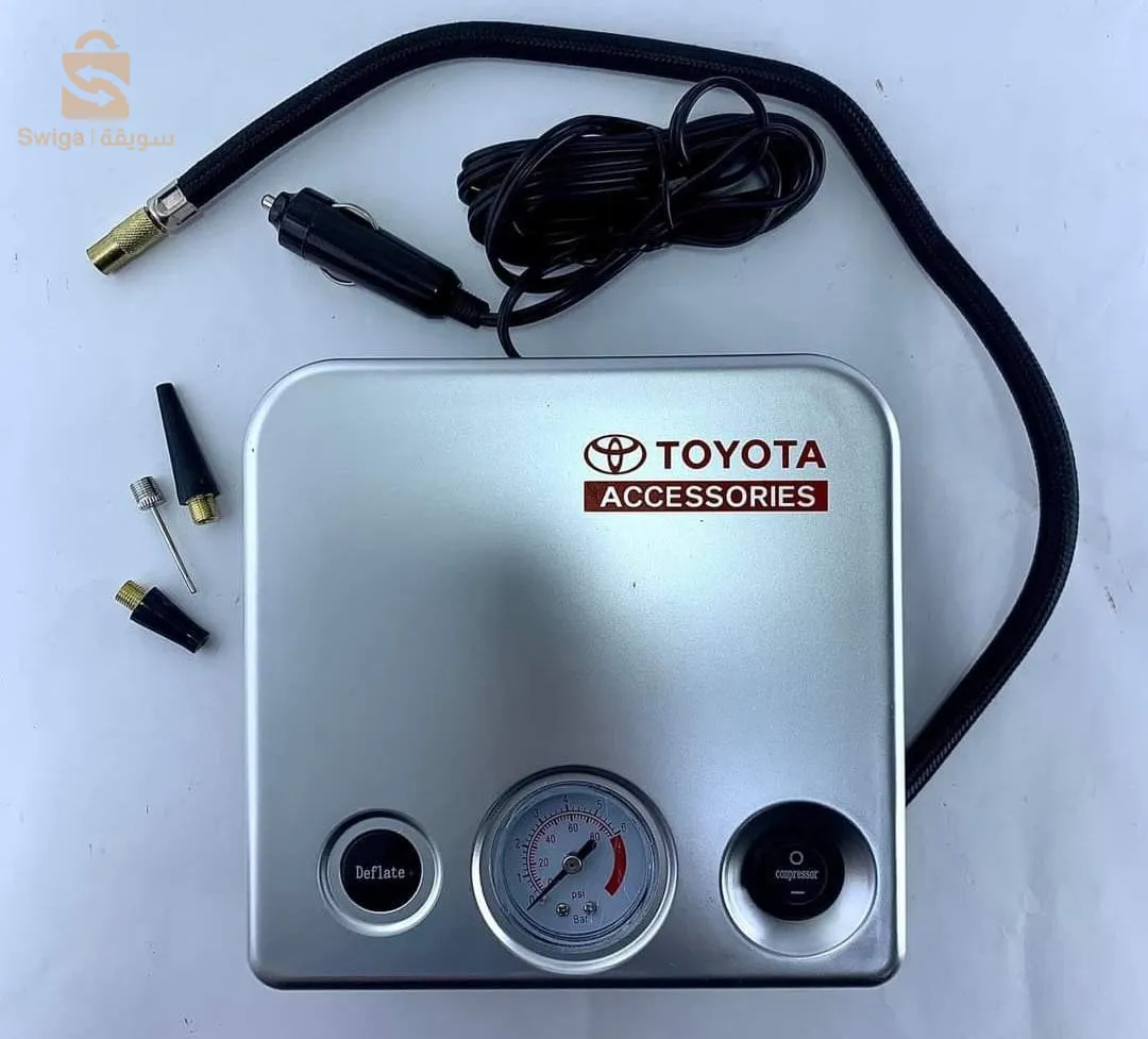 ????Gonfleur d'air portable pour pneus de voiture
  - Compresseur 12v accessoires Toyota
 ✅Bonne qualité et lumière
 ✅Il dispose d'une montre pour mesurer la tension artérielle
 ✅Multi-tête
 ✅Facile à utiliser
 ✅️La livraison est disponible selon l'état
