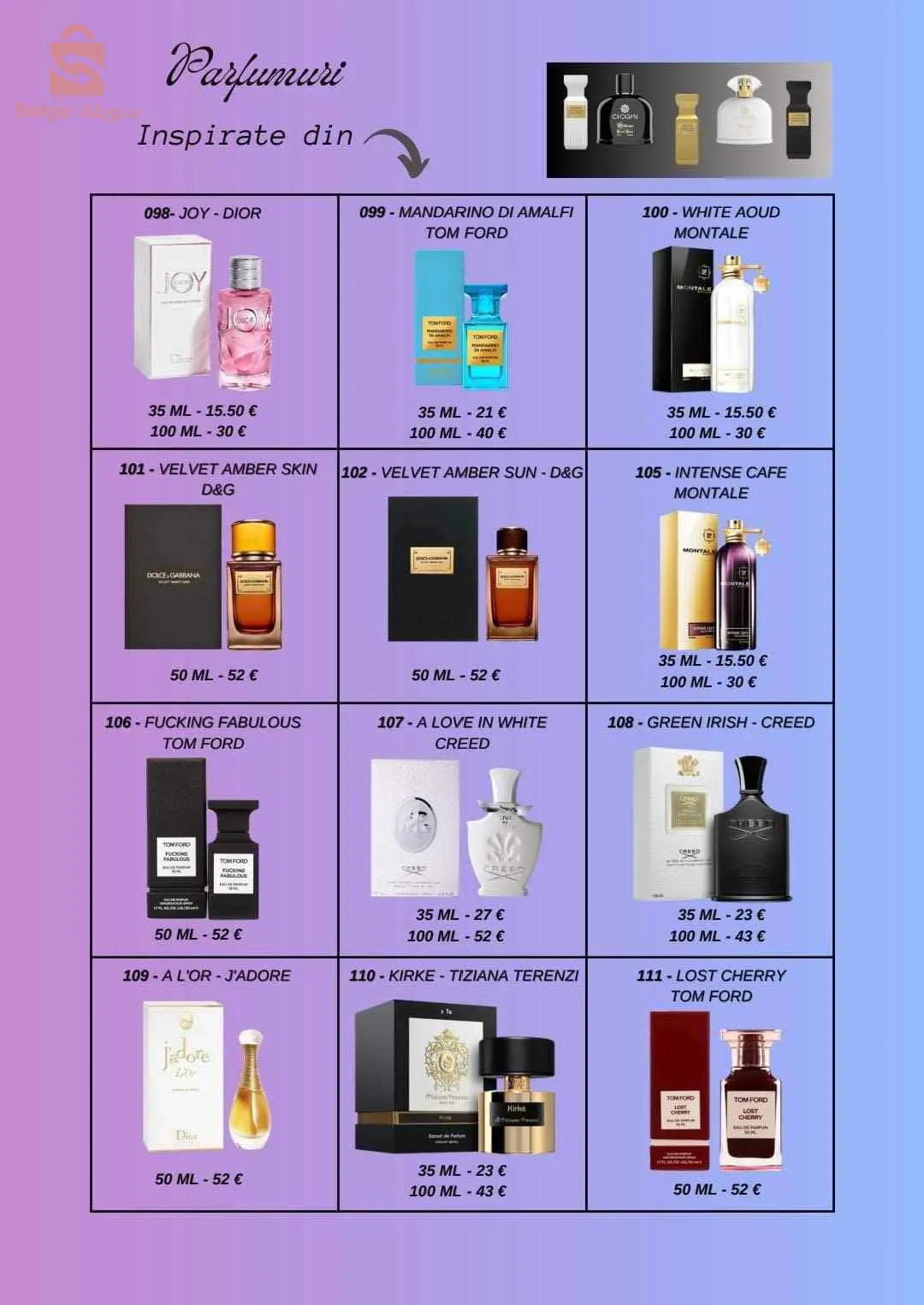 Parfum pour femme d'origine par commande
