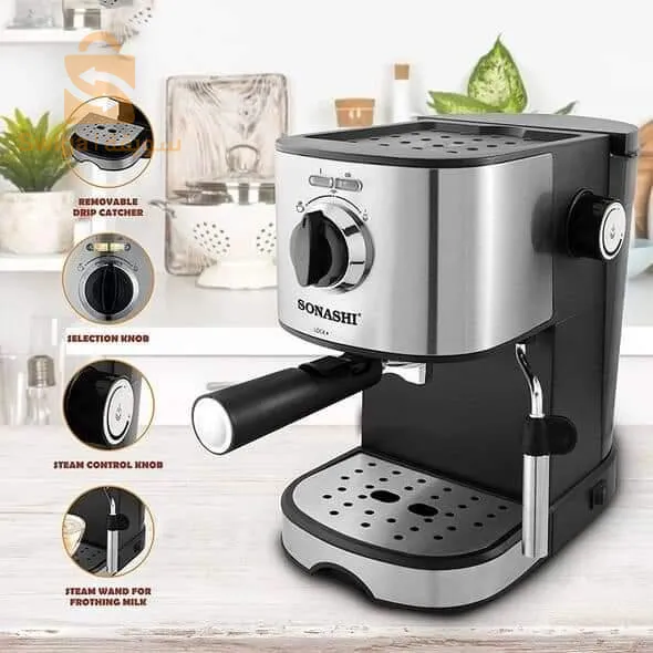SONASHI Cafetière mini model 15Bars Capacité 1.L 850W SCM-4963