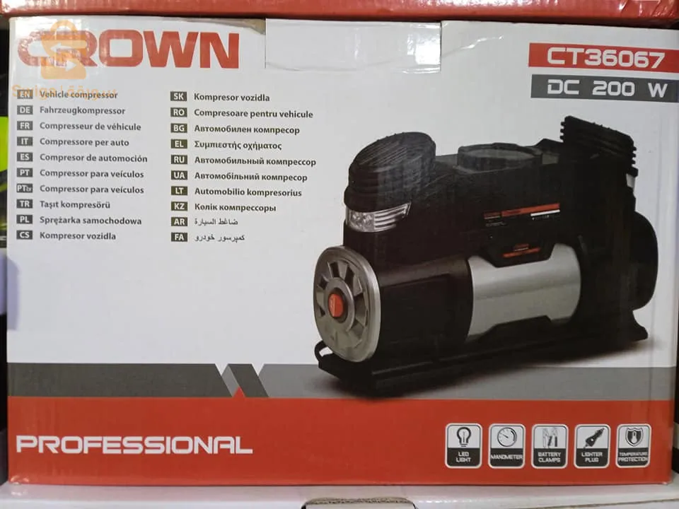 ضاغط سيارة كراون 200 وات 12 فولت | CT36067$👍