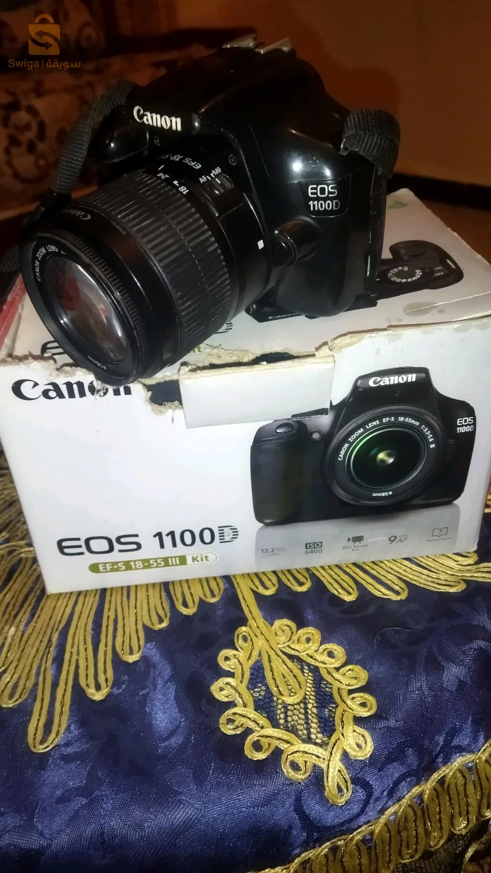 كاميرا كانون بدون شاحن 
أوبجيكتيف 18 -55
كارتونة
