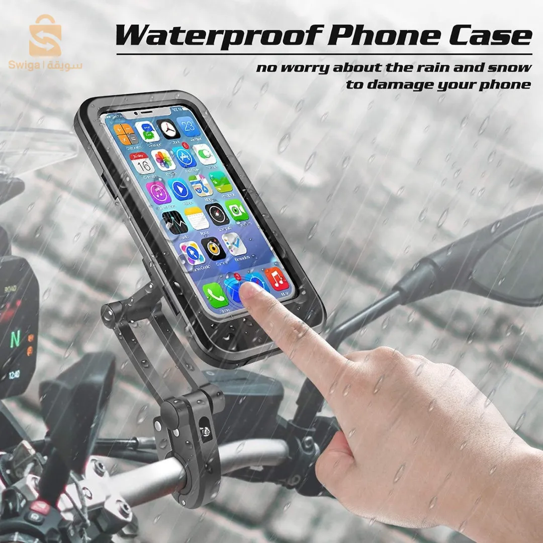Support de téléphone portable étanche pour vélo moto réglable à 360