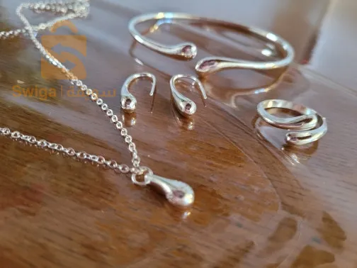 مجوهرات قطرة ماء موضة S925