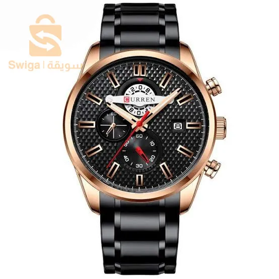 ساعات رجالية أصلية مقاومة للماء و الخدش من علامة curren