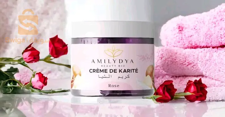 Crème de karité au parfum de rose