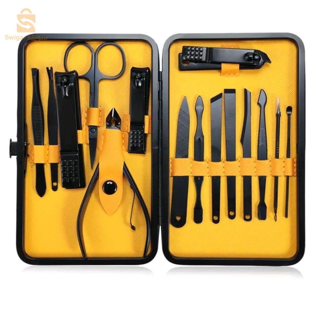 Kit de 15 pcs manucure et pédicure professionnel en acier inoxydable - مجموعة من 15 قطعة من مانيكير وباديكير احترافي من الفولاذ المقاوم للصدأ$👍