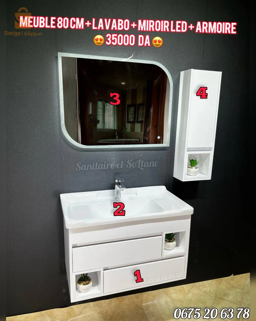meuble salle de bain 100% pvc  Promotion