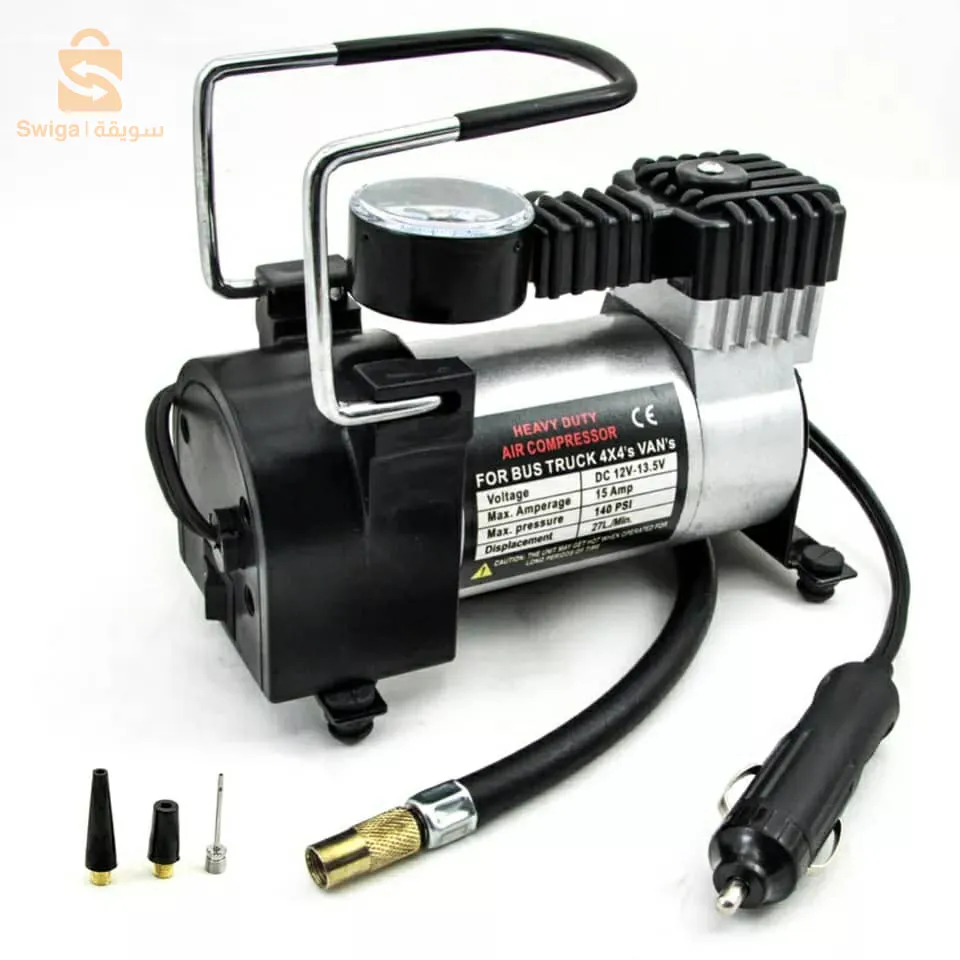 ضاغط هواء ومنفاخ إطارات DC 12V يعمل بقابس ولاعة السجائر$👍