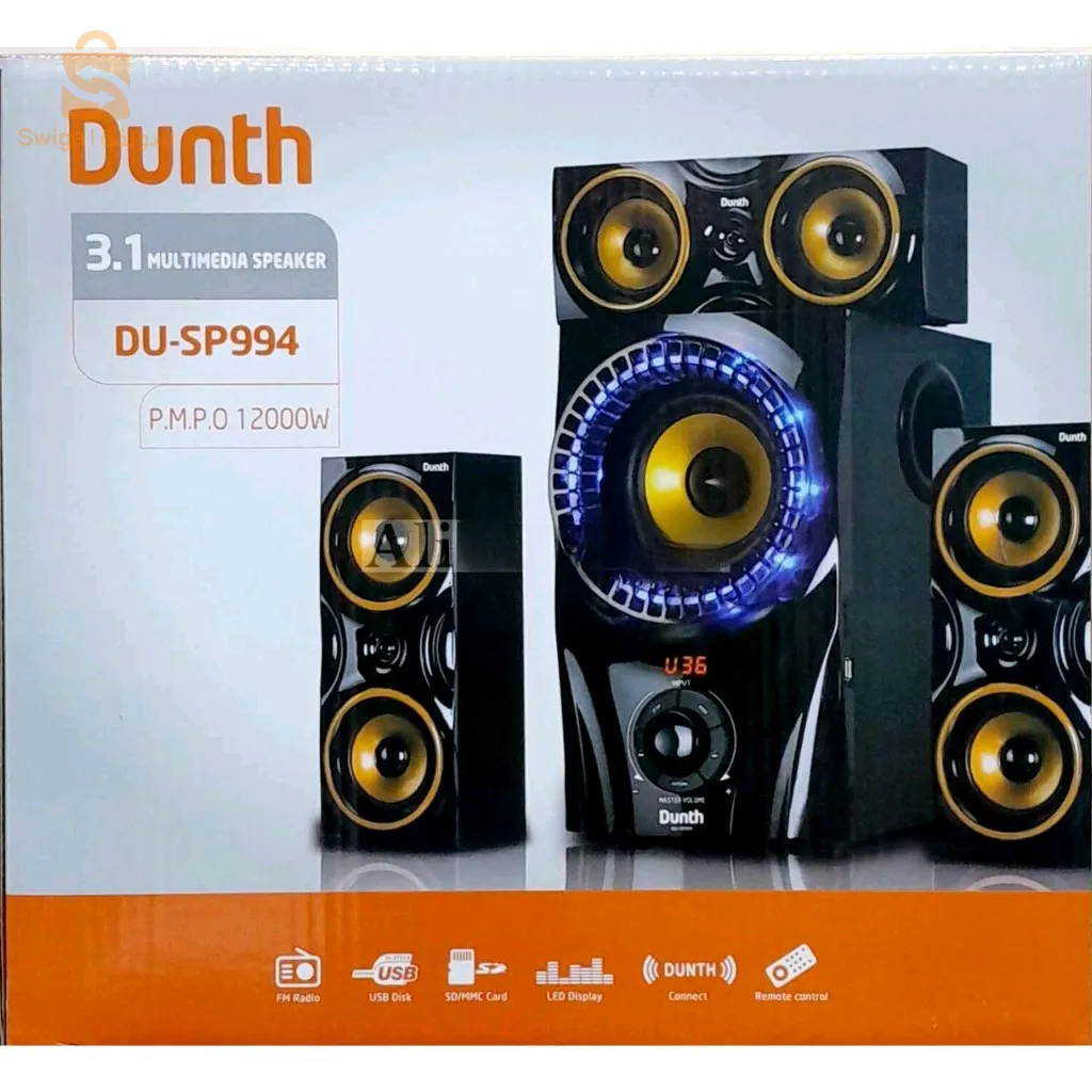 سماعات عالية الجودة 3.1 / 12000 وات مع ريموت كنترول DUNTH DU-SP994$👍