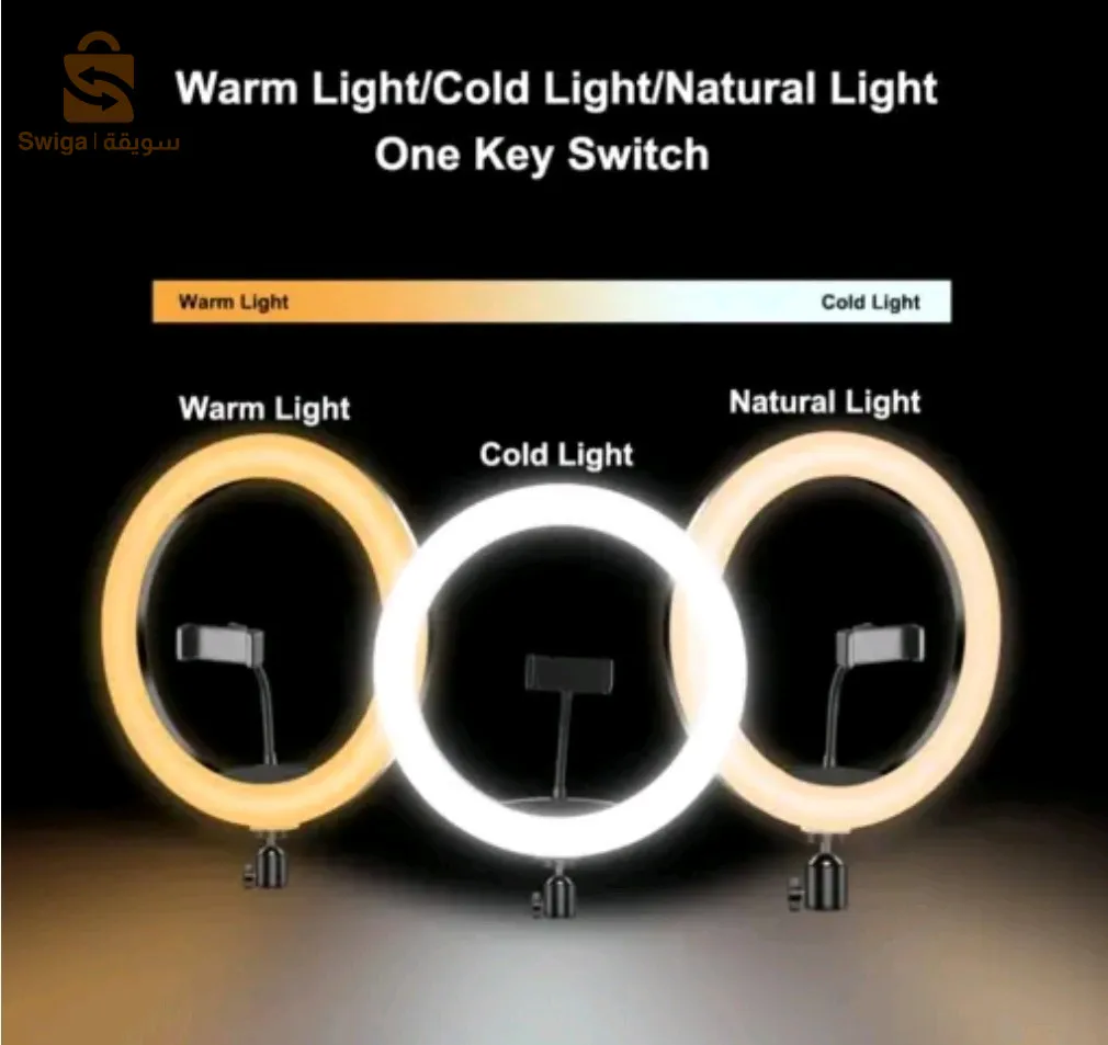 MJ-30 RGB LED Soft Ring Light With Stand-Selfie Light