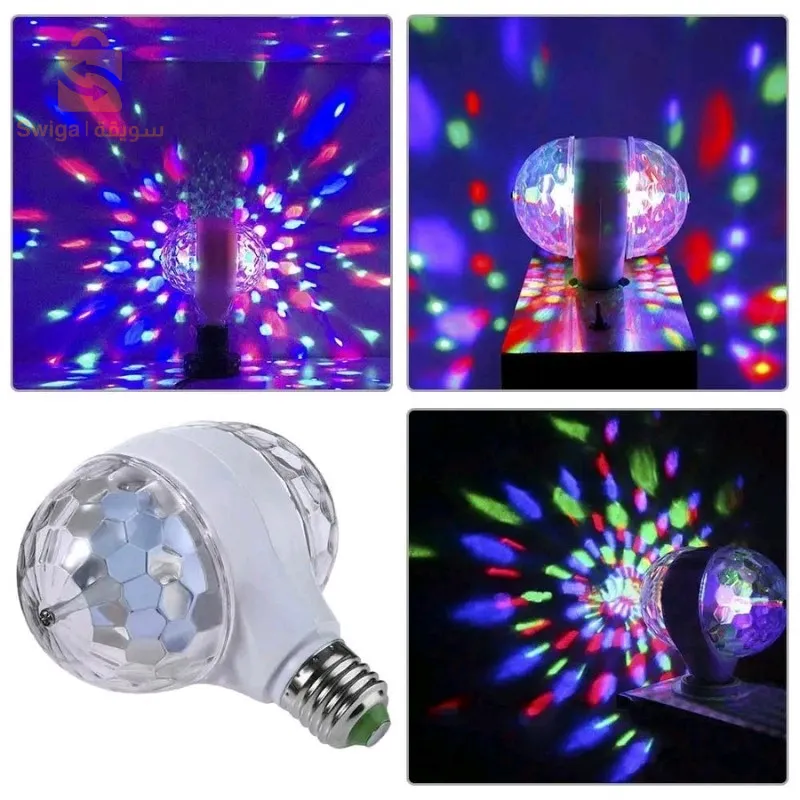 لمبة LED ذكية ملونة RGB، دوران مزدوج، متعددة الألوان$👍