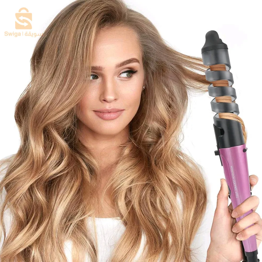 مكواة تجعيد سيراميك كهربائية تسخين سريع