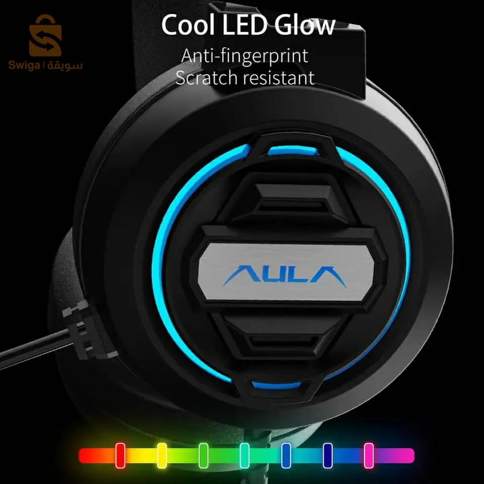 سماعة رأس سلكية للألعاب من AULA S603 مزودة بميكروفون لأجهزة الكمبيوتر الشخصية وأجهزة PS4$👍