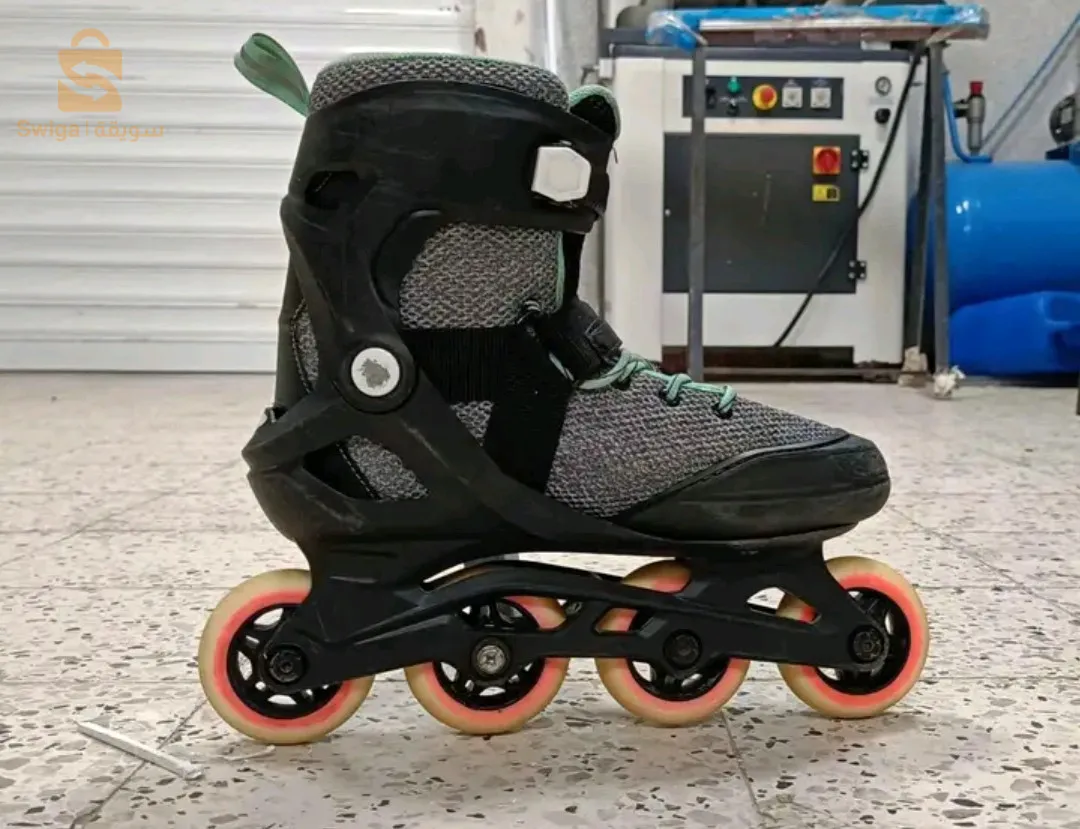 Decathlon Oxelo FIT100 Inline Fitness Women Roller Skate 76mm 80A، Pale Gray