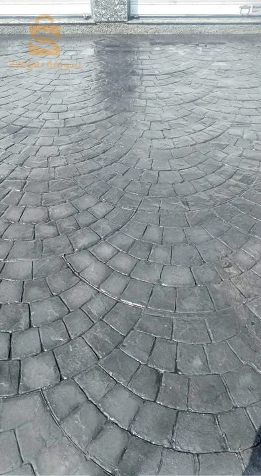 béton imprimé décoratif dallage industriel