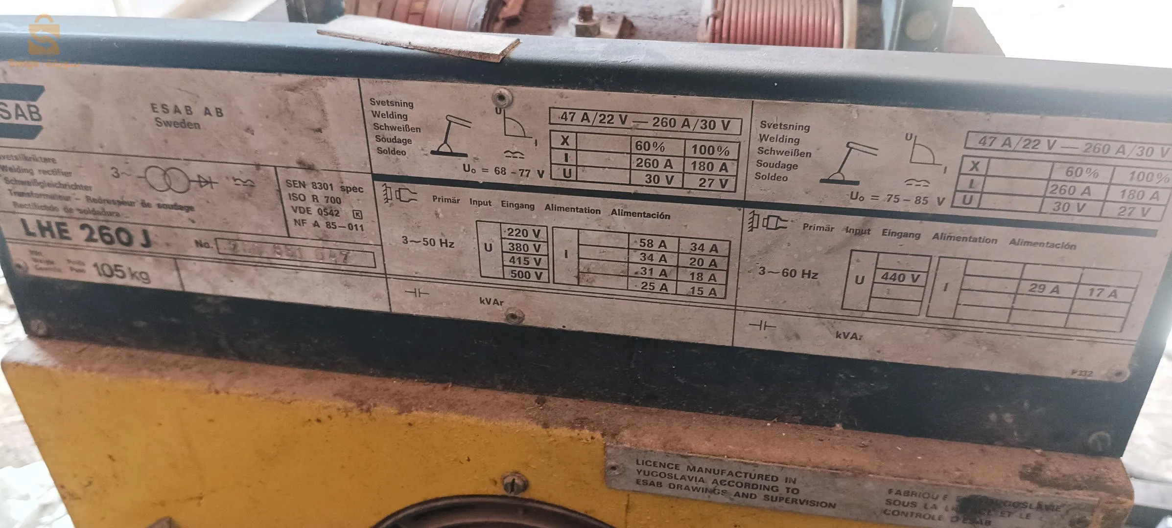 Poste asoudur  ESAB260J