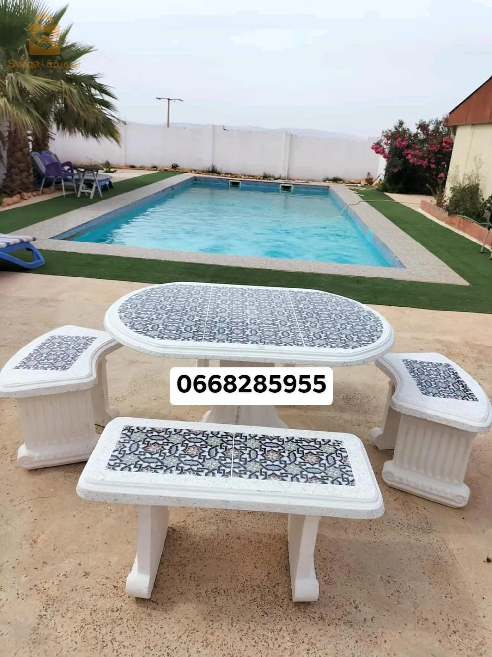 طاولة لتزين الحدائق غير قابلة للكسر بأسعار مختلفة