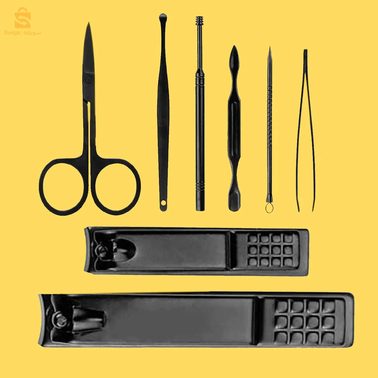Kit de 15 pcs manucure et pédicure professionnel en acier inoxydable - مجموعة من 15 قطعة من مانيكير وباديكير احترافي من الفولاذ المقاوم للصدأ$👍