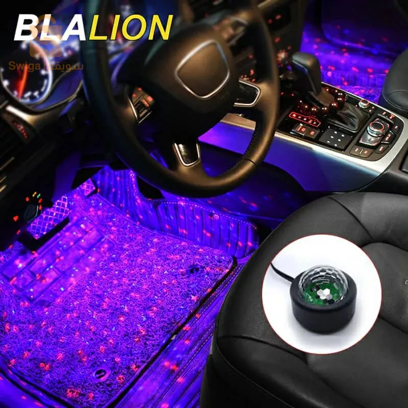جو السيارة Lumière RGB 4en1 USB 12V$👍