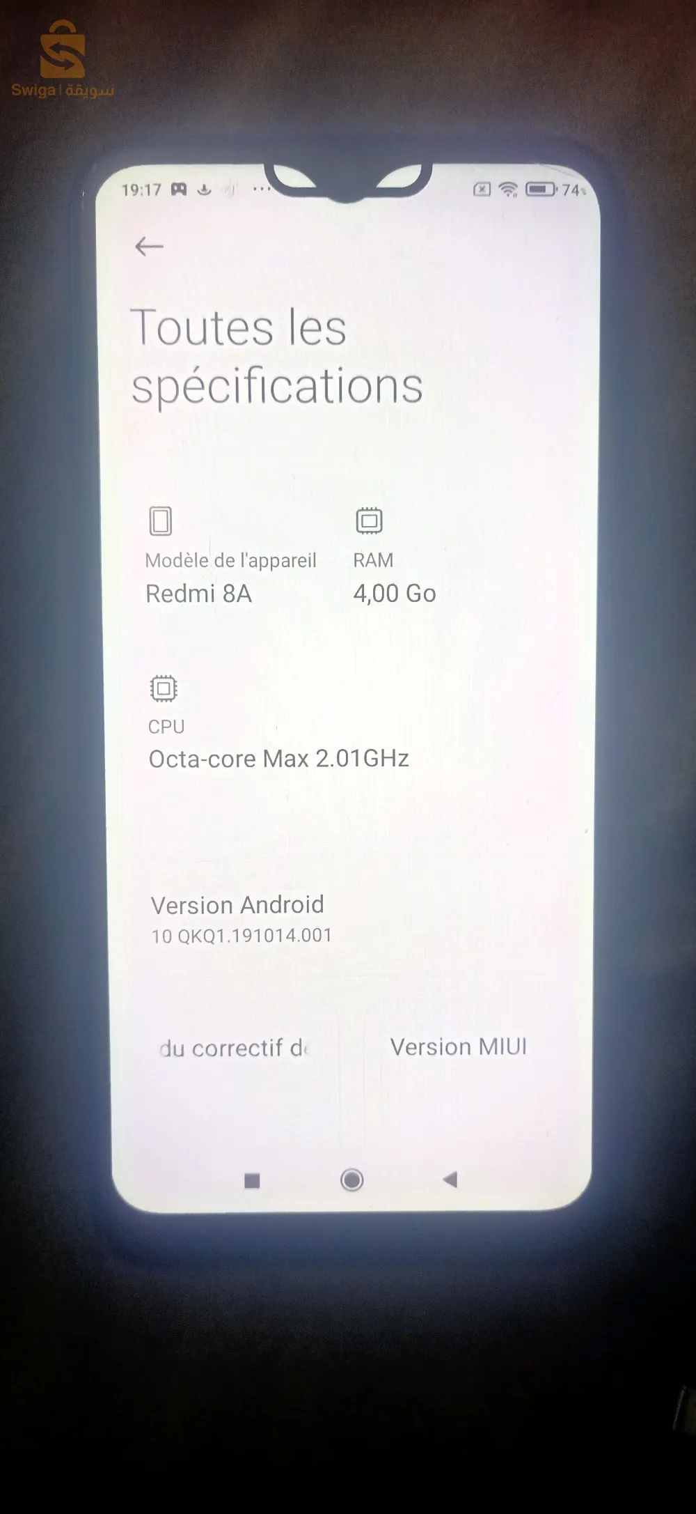 j'ai un Redmi 8a 4/64 🔋 5000 mha