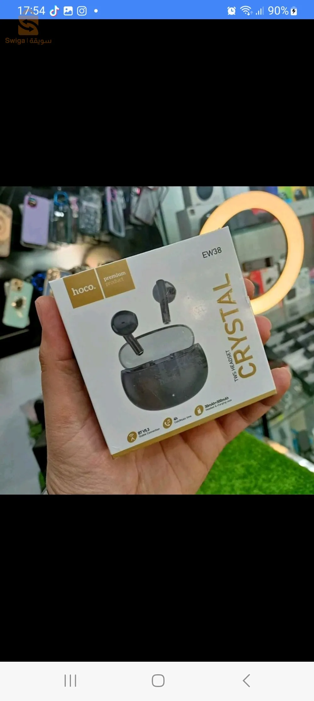 ecouteurs hoco ew38 crystal