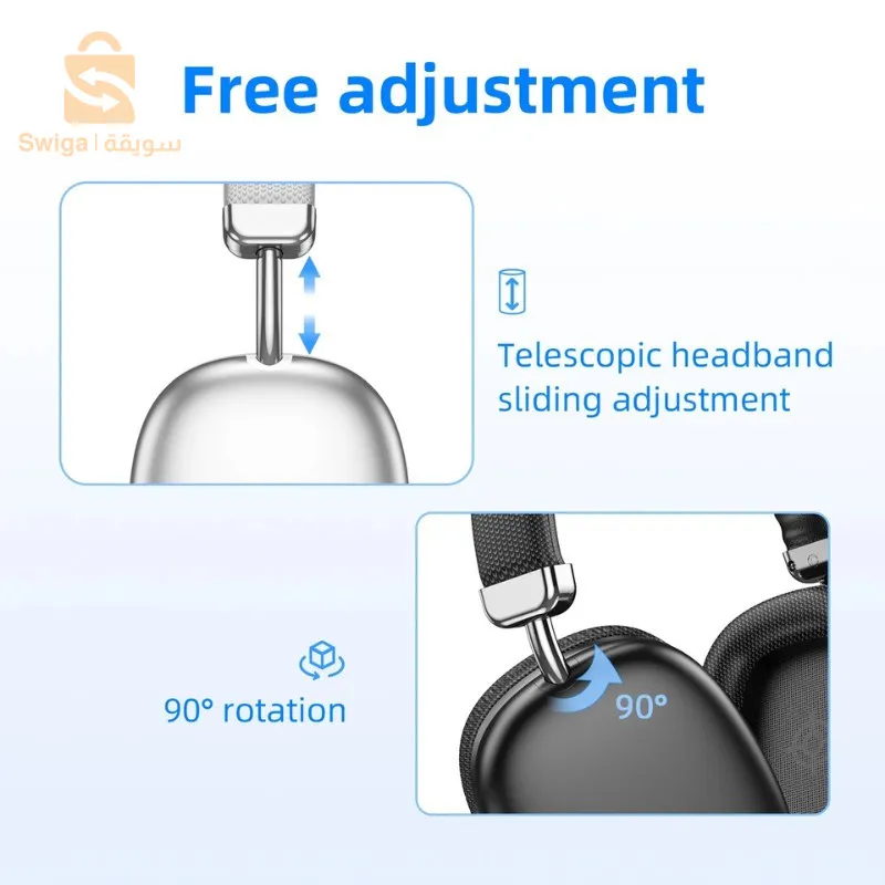 HOCO HiFi Audio Wireless Bluetooth 5.3 40MM سماعات رأس موسيقى، ألعاب، رياضة بدون استخدام اليدين مع ميكروفون يدعم بطاقة TF AUX W35$👍