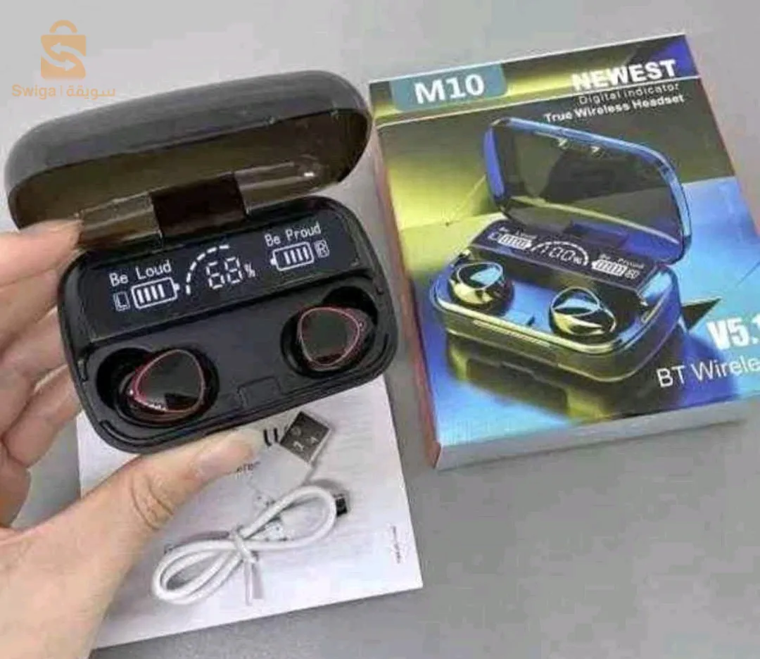 écouteurs M10 Bluetooth + power banc