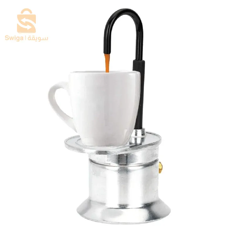 Cafetière Italienne Moka à Tube en Alliage d'Aluminium 50ml - ماكينة صنع قهوة الموكا الإيطالية بأنبوب من سبائك الألومنيوم$👍