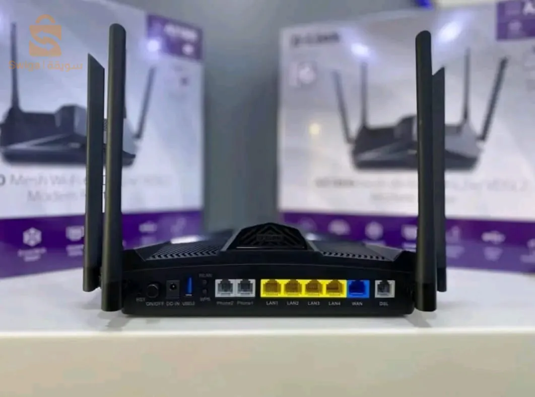 مراجعة D-Link AX Connect AX1800 (جهاز توجيه مودم Wi-Fi 6 VSDL2 / ADSL2+ مع VoiP)$👍