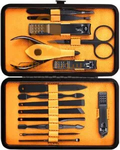 Kit de 15 pcs manucure et pédicure professionnel en acier inoxydable - مجموعة من 15 قطعة من مانيكير وباديكير احترافي من الفولاذ المقاوم للصدأ$👍