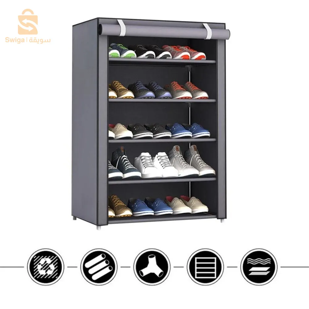 خزانة أحذية 5 مستويات رفوف 15 زوجًا أو أكثر عملية جدًا لغرفة المعيشة وغرفة النوم والمدخل$👍