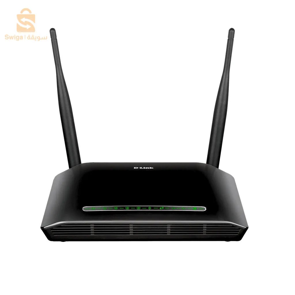دي لينك راوتر واي فاي لاسلكي Adsl2+ N 300 مودم Dsl-2750U USB هوائي مزدوج$👍