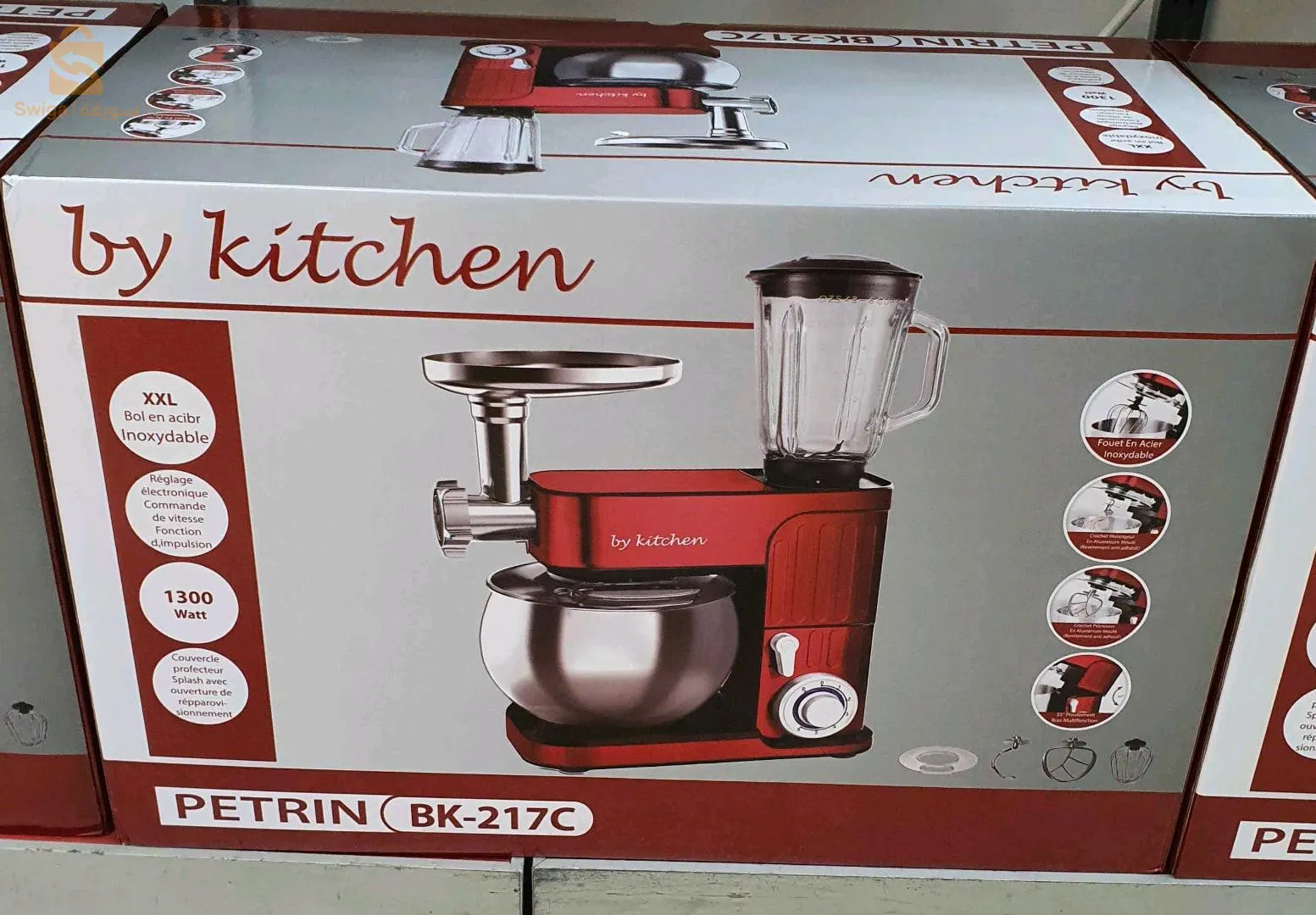 عجان وخلاط إحترافي 3في1 من By Kitchen لتحضير العجائن ومختلف الوصفات المنزلية.5.5لتر$👍
