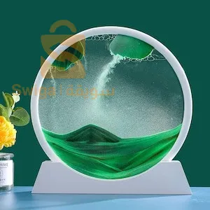 ساعة رملية زجاجية مستديرة ثلاثية الأبعاد مقاس 12 بوصة لديكور المنزل$👍