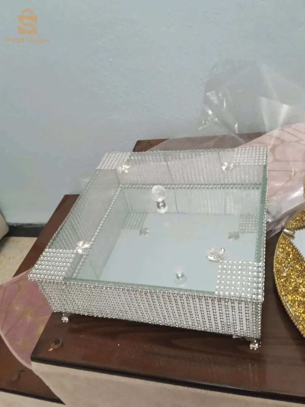 plateaux miroir et coffre