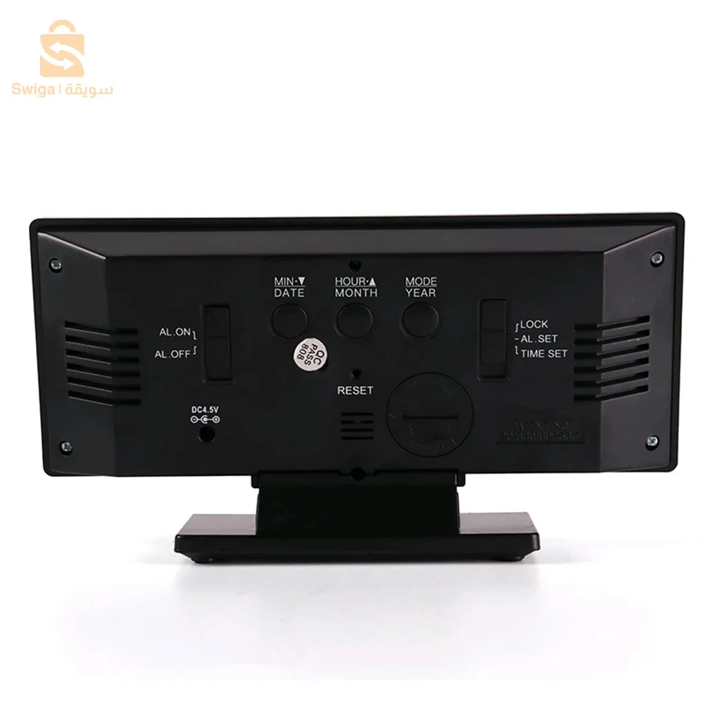 ساعة منبه رقمية بمرآة LED، ساعة إلكترونية DS-3618L$👍