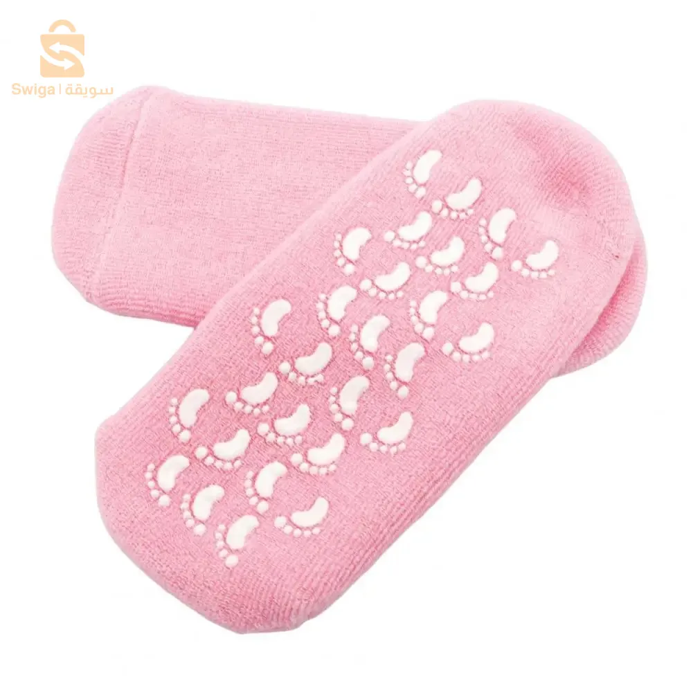 Chaussettes en Gel de Silicone réutilisables, masque pour les pieds, hydratant, blanchissant, exfoliant - جوارب من جل السيليكون لترطيب و تبييض و تقشيير القددمين