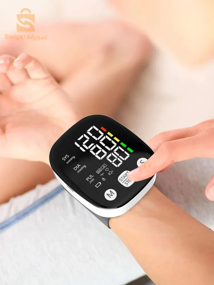 جهاز قياس ضغط الدم من المعصم LED من Aste، مقياس ضغط الدم للبث الصوتي، دوران التوتر، جهاز مراقبة ضغط الدم،$👍
