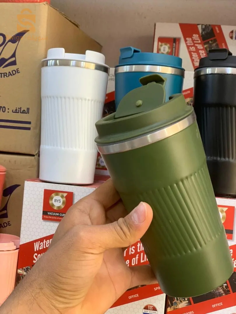 كوب ماء حافظ لدرجة الحرارة متوفر في 4 الوان 💯🔥