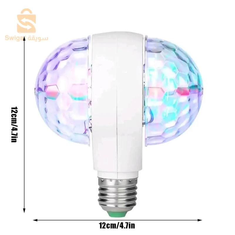 لمبة LED ذكية ملونة RGB، دوران مزدوج، متعددة الألوان$👍