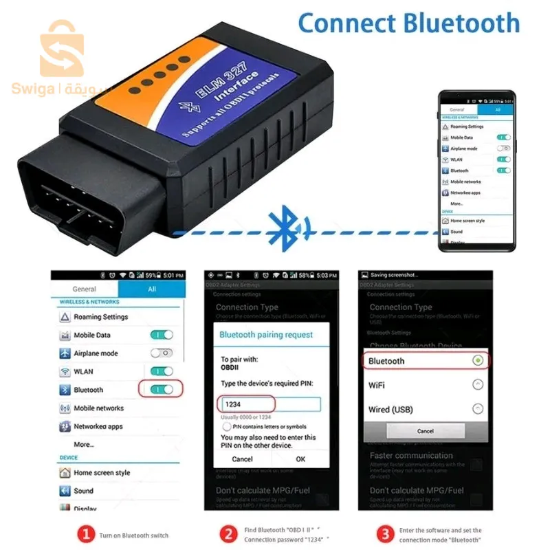 أدوات تشخيص السيارات V1.5 Obd2 الماسح الضوئي SAE J1850 بلوتوث/واي فاي لنظام أندرويد/ISO 9141 Vgate Icar2 قارئ الرمز$👍