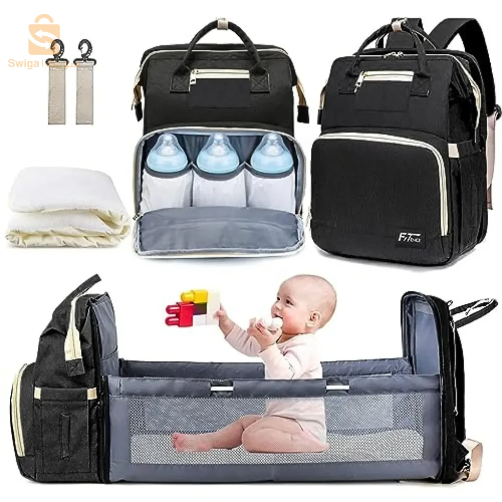 حقيبة ظهر وعربة أطفال قابلة للطي 3 في 1$👍