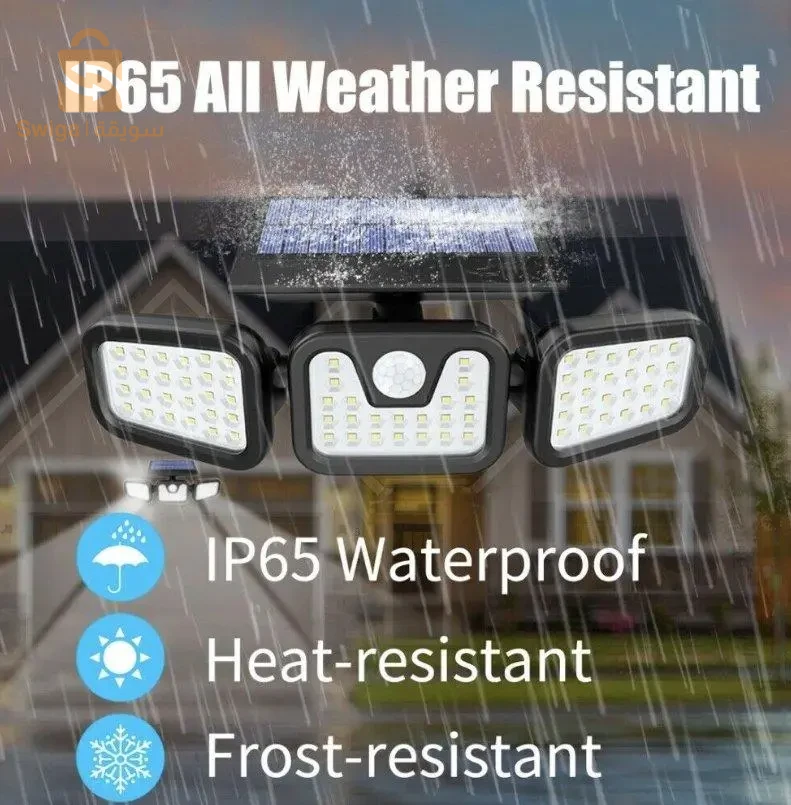 مصباح شمسي خارجي مقاوم للماء 112 LED مع كاشف حركة FL-1725A$👍
