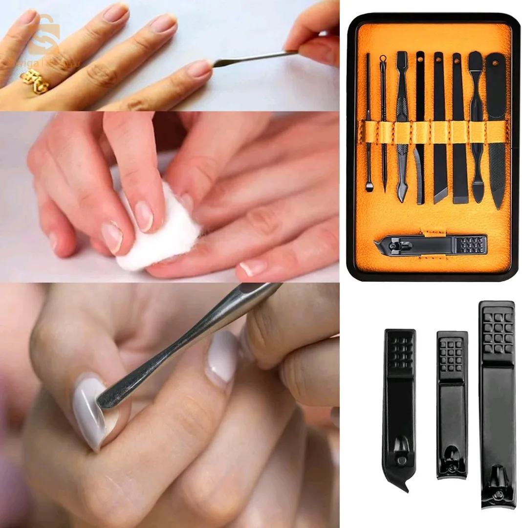 Kit de 15 pcs manucure et pédicure professionnel en acier inoxydable - مجموعة من 15 قطعة من مانيكير وباديكير احترافي من الفولاذ المقاوم للصدأ$👍