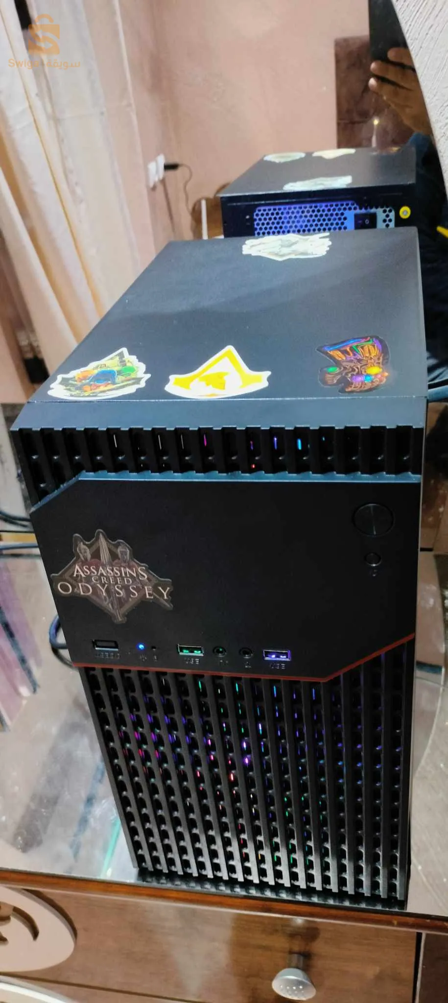 Pc Gamers i3 7100 +16 Go Ram XPG 3200 mhz motherboard h110 msi pro ssd 512  psu 500 w San gpu biote rgb