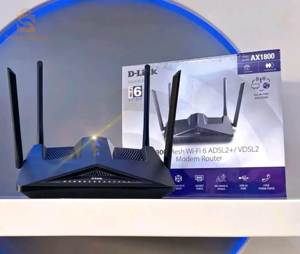 مراجعة D-Link AX Connect AX1800 (جهاز توجيه مودم Wi-Fi 6 VSDL2 / ADSL2+ مع VoiP)$👍
