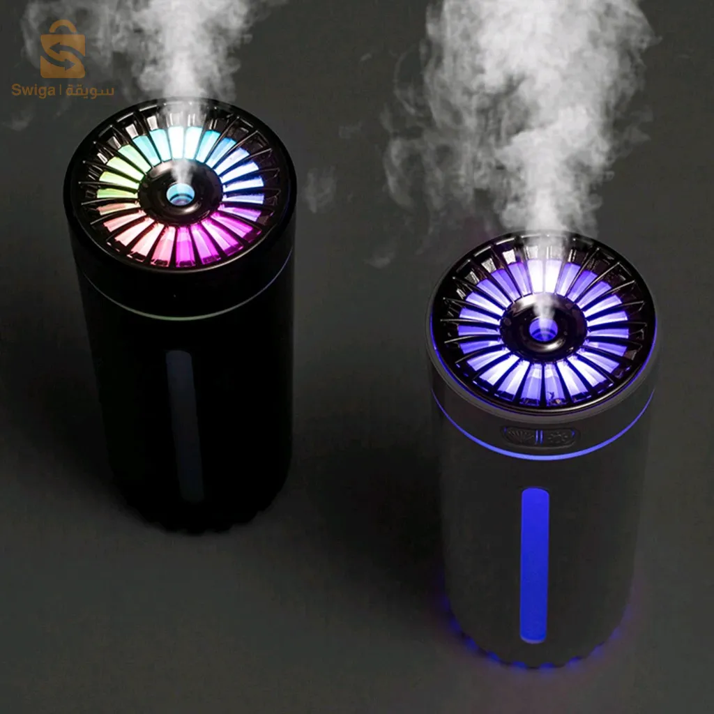 Diffuseur d’huiles essentielles et de veilleuse colorée pour véhicule 300ml