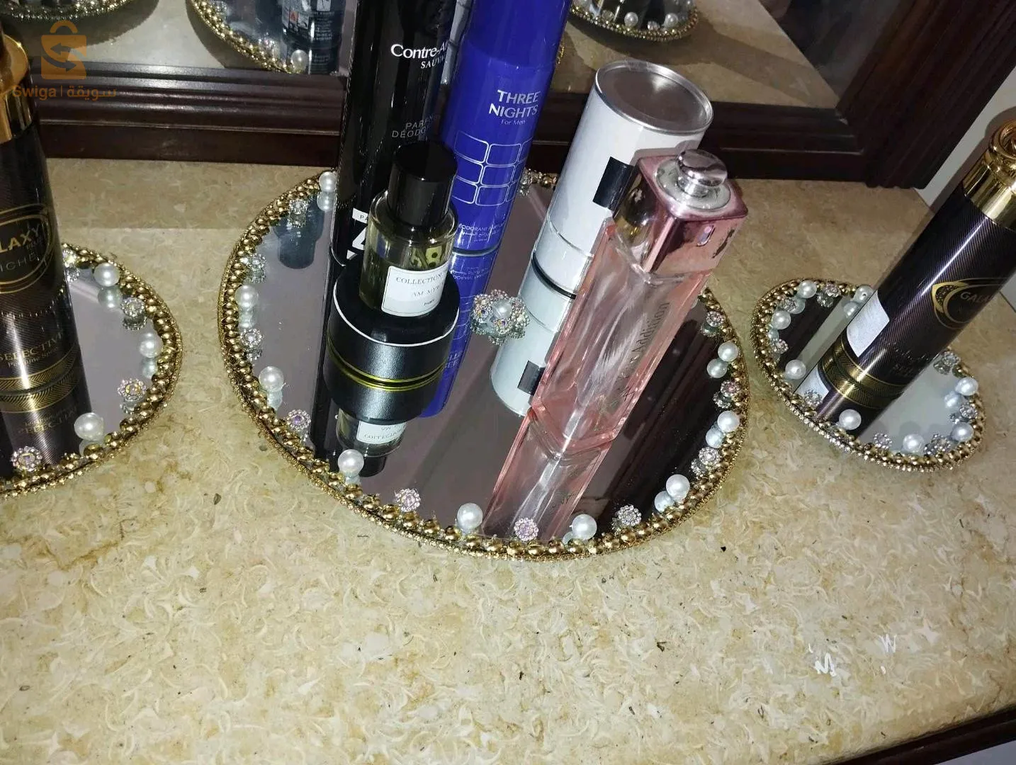 plateaux miroir et coffre